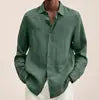 Camisa de Linho Casual de Primavera