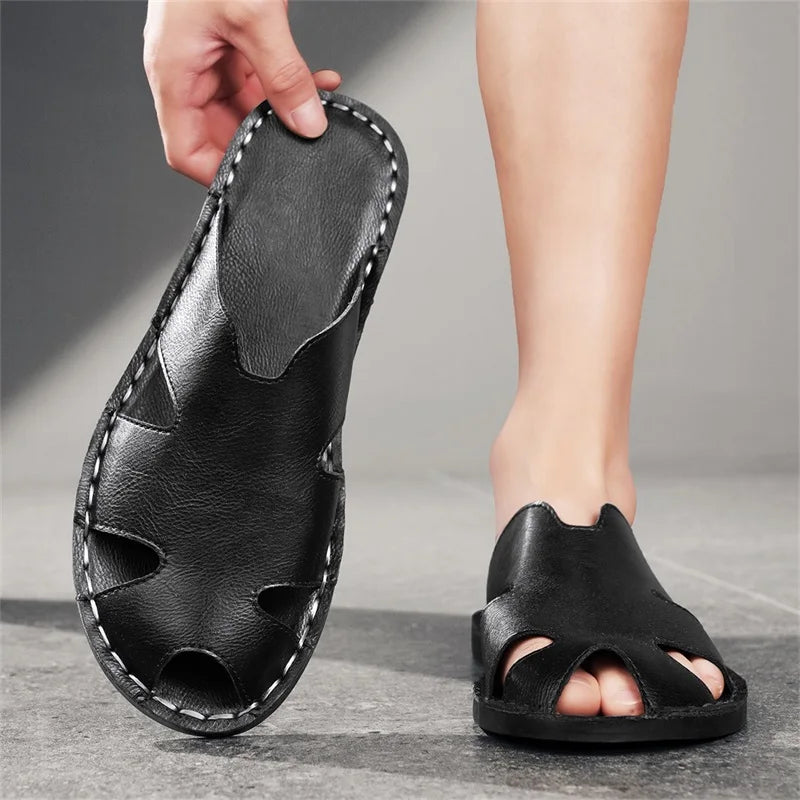 Chinelo de couro leve