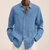 Camisa de Linho Casual de Primavera