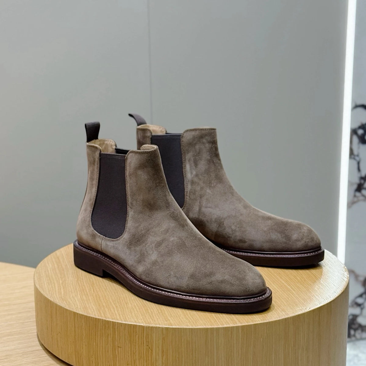 Botas Chelsea de Pele Italiana Casual