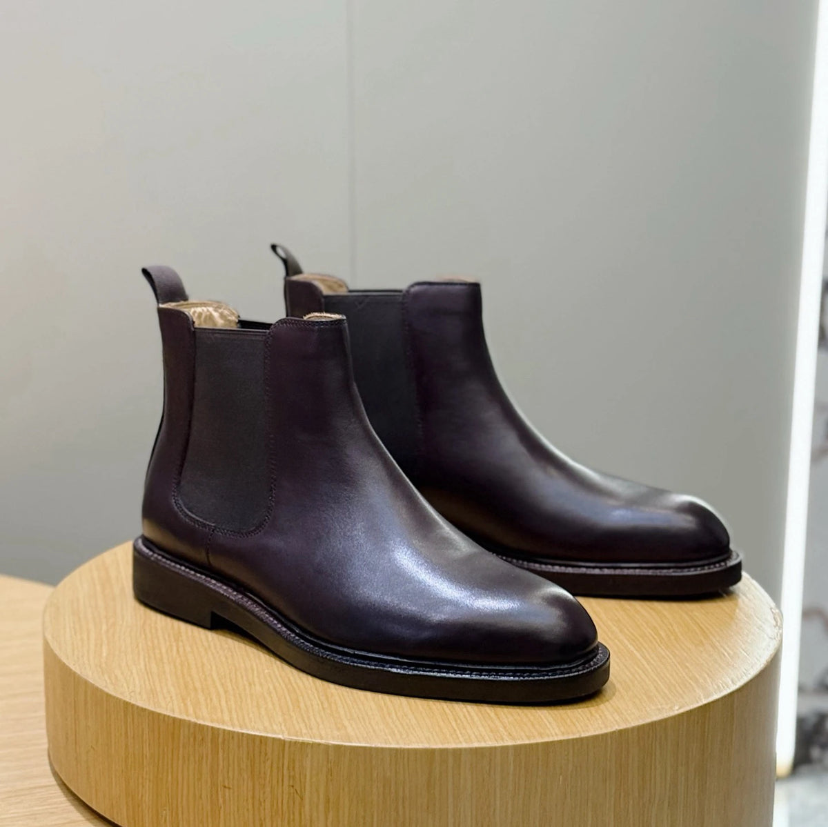 Botas Chelsea de Pele Italiana Casual