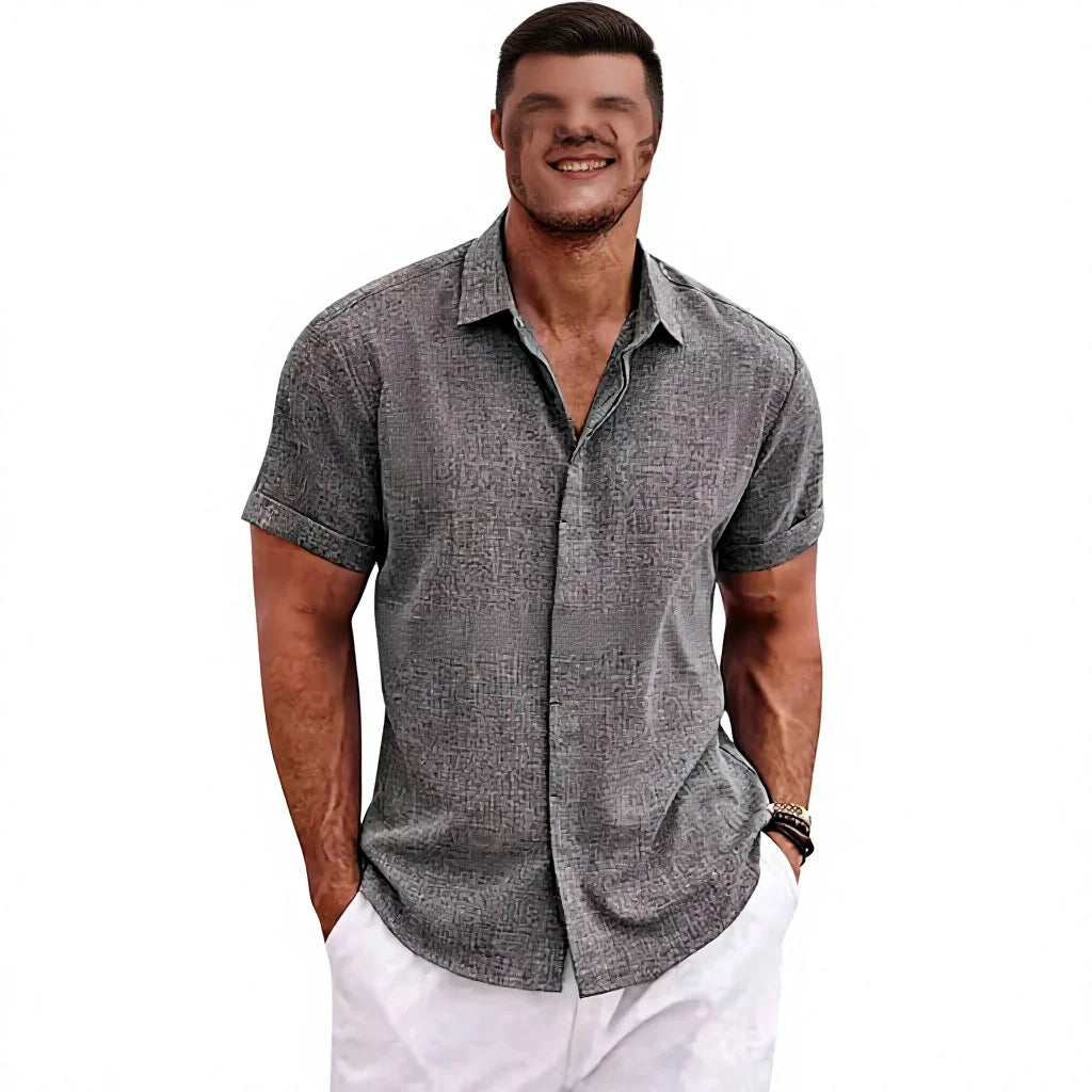Camisa Masculina Vintage de Linho