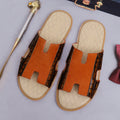Chinelos de verão couro genuíno