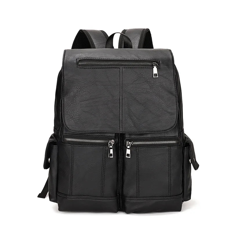 Mochila Retrô de Couro PU