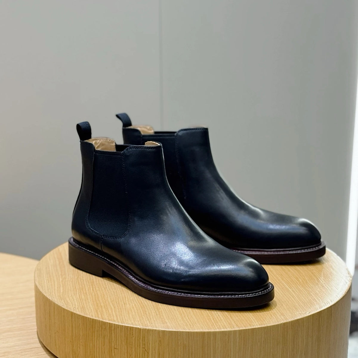 Botas Chelsea de Pele Italiana Casual