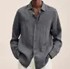 Camisa de Linho Casual de Primavera
