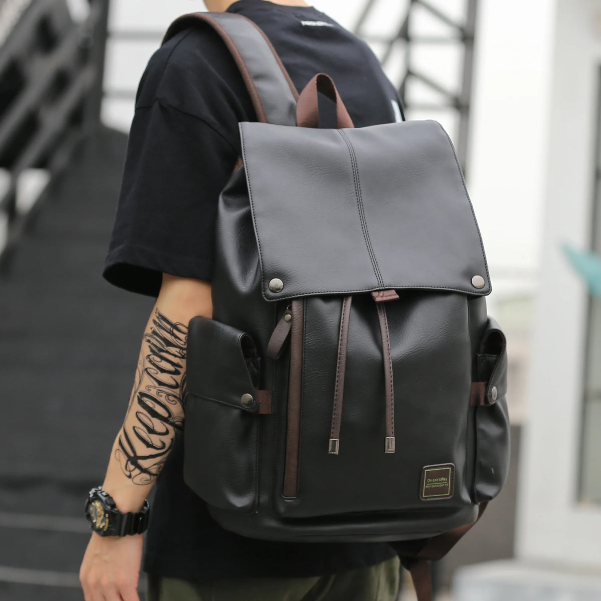 Mochila de Couro PU