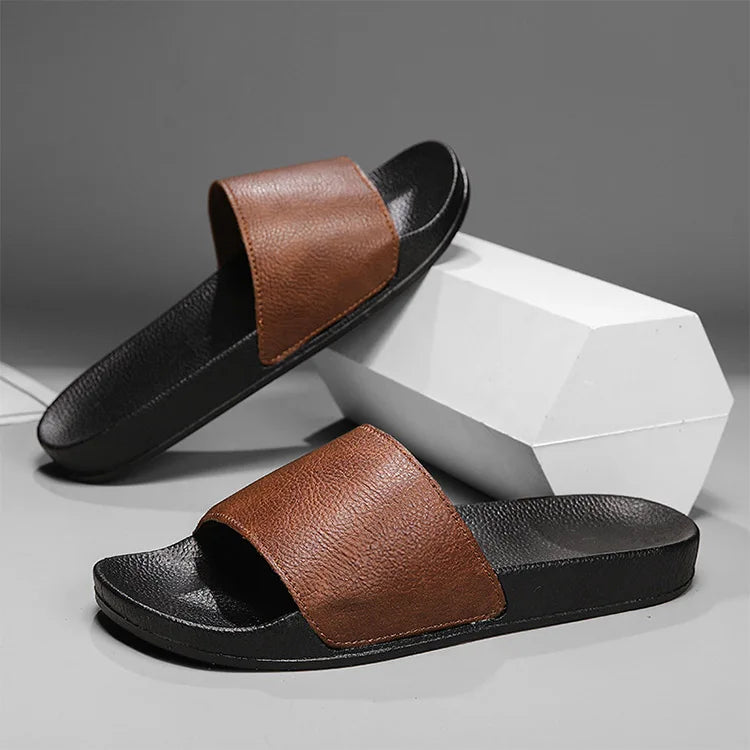 Chinelo de couro de designer