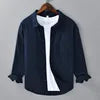 Camisa Casual primavera-verão de linho/algodão, manga longa