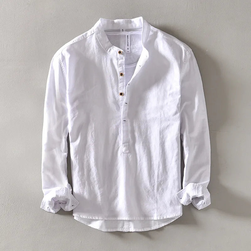 Camisas de Linho  Alta Qualidade Estilo Casual