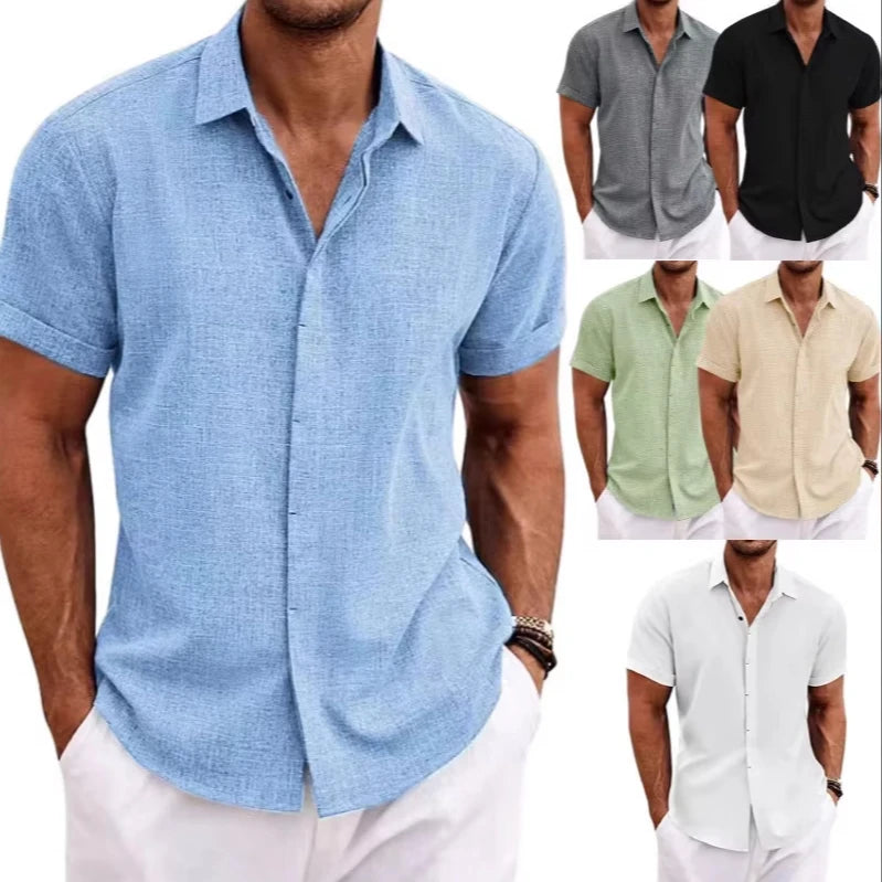 Camisa Masculina Vintage de Linho
