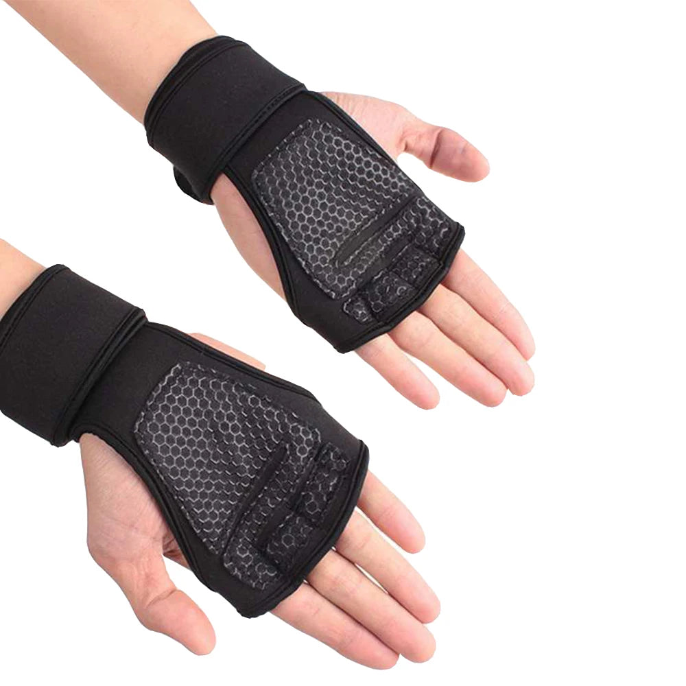 Luvas esportivas de treinamento para homens mulheres luvas de treino fitness construção do corpo levantamento de peso ginásio mão pulso palma protetor luvas