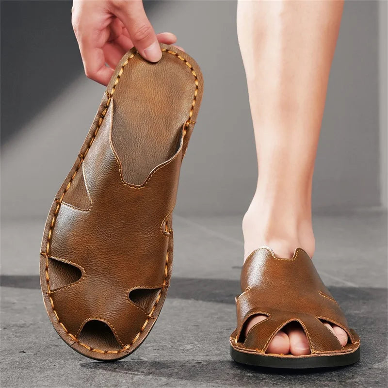 Chinelo de couro leve