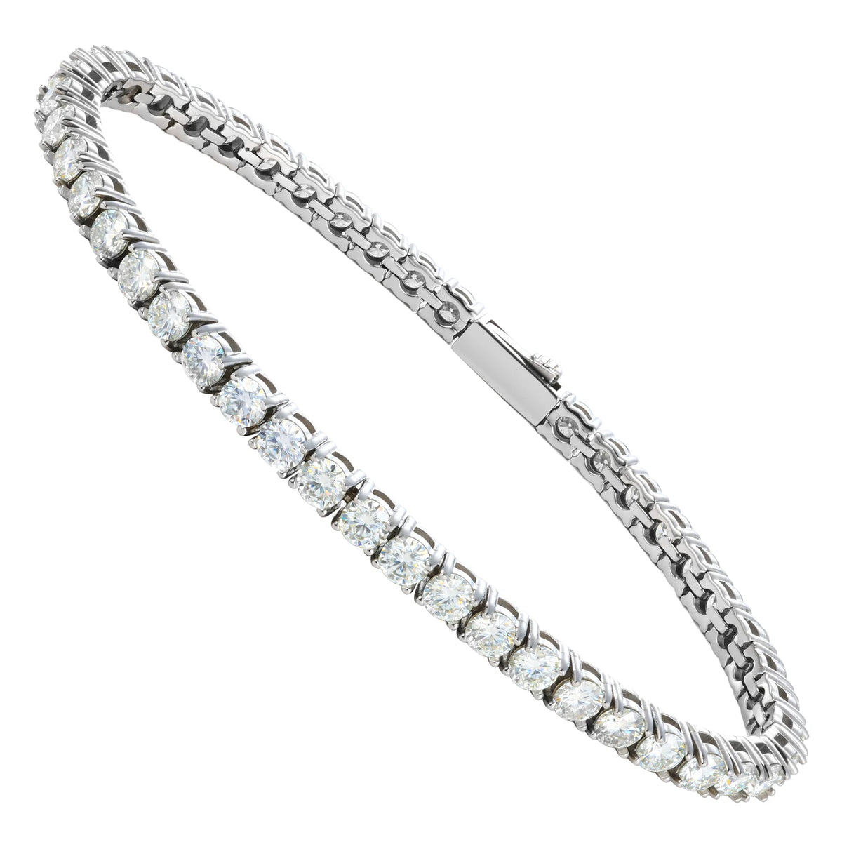 Pulseira de Diamante Moissanite VVS em Aço Inoxidável 316L Banhado a Ouro Brilho Eterno à Prova d'Água Atacado