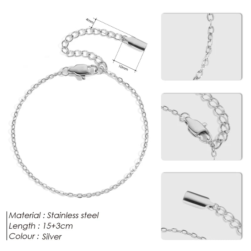 Pulseira de Corrente Cubana Ajustável em Aço Inoxidável Hipoalergênico com Banho de Ouro PVD da EManco