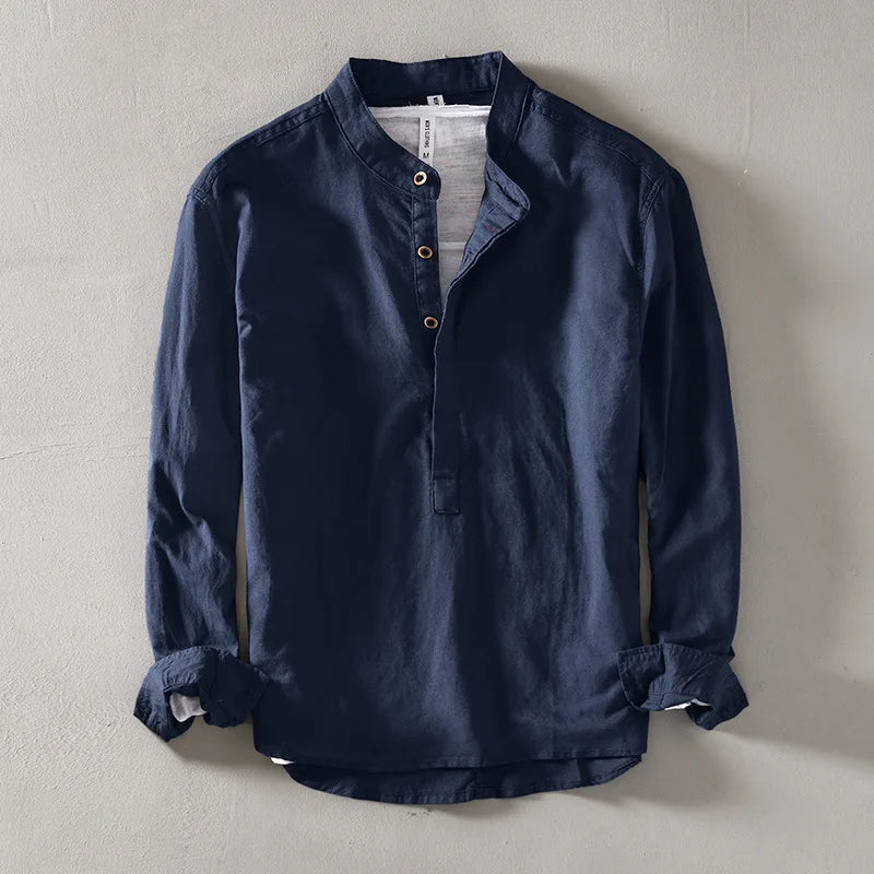 Camisas de Linho  Alta Qualidade Estilo Casual