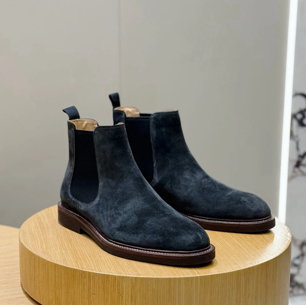Botas Chelsea de Pele Italiana Casual