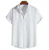 Camisa Casual Masculina de Verão com Listras Verticais