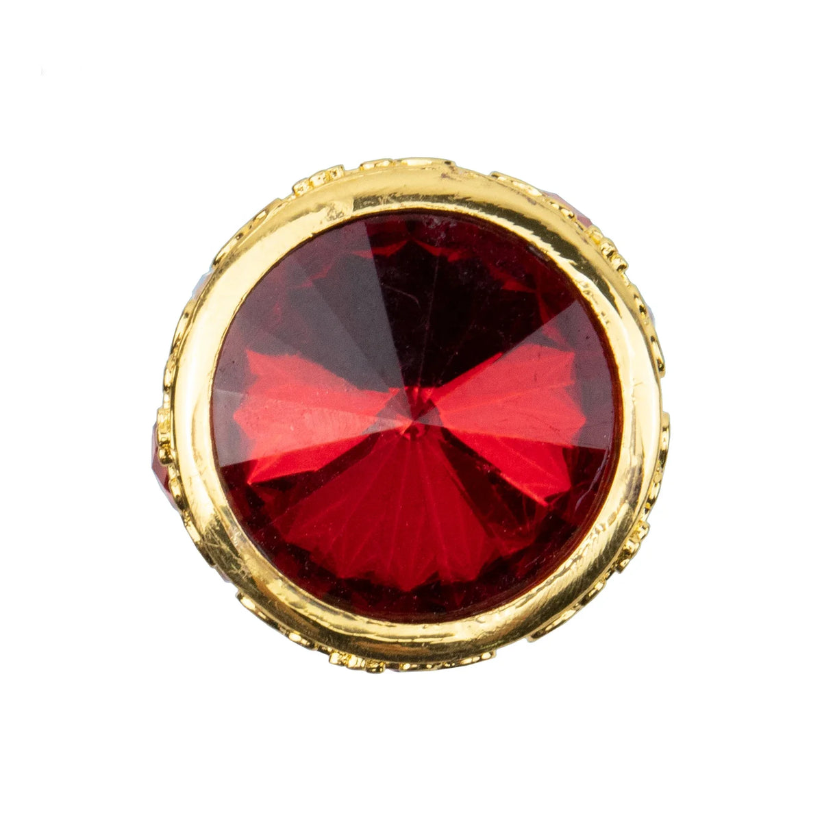 Bengala em Diamante Artificial Vermelho Dourado