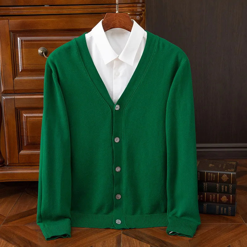 Cardigan malha de caxemira