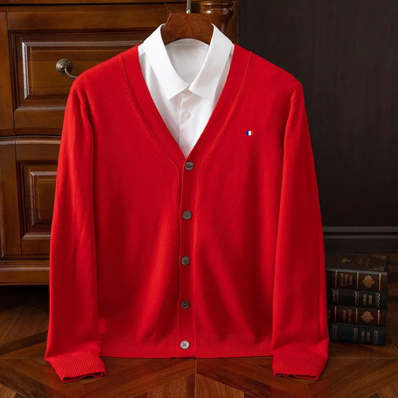Cardigan malha de caxemira
