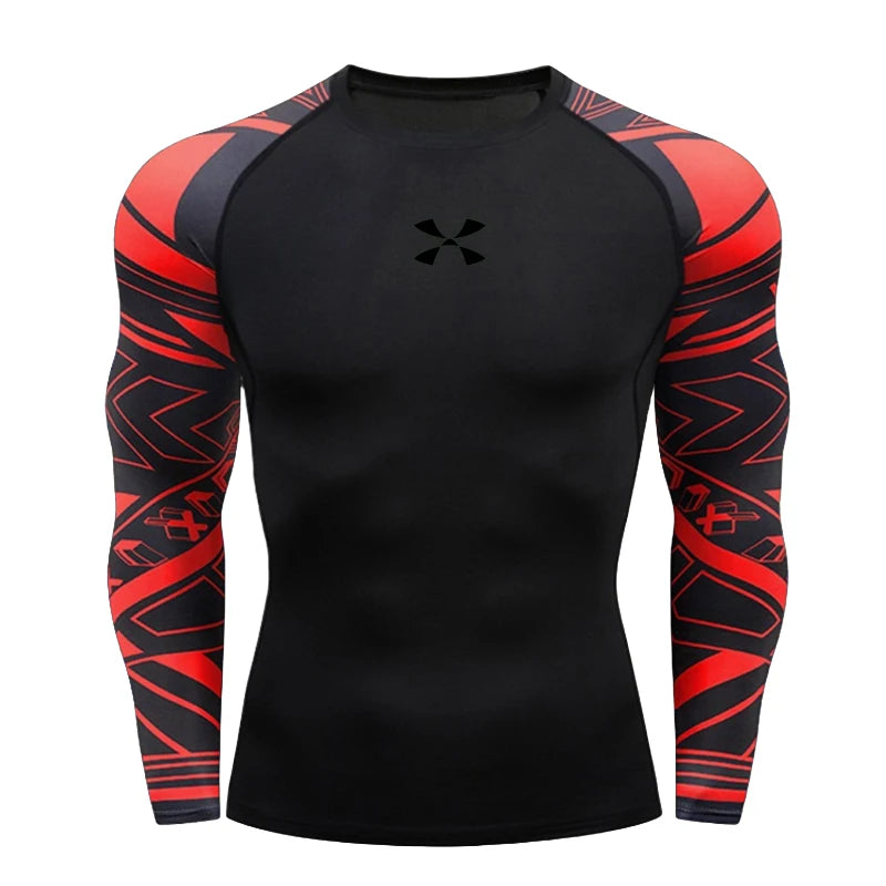 Cody Lundin Camiseta masculina de compressão para academia, camiseta de natação por atacado, roupa de ginástica slim fit compressão de proteção contra queimaduras