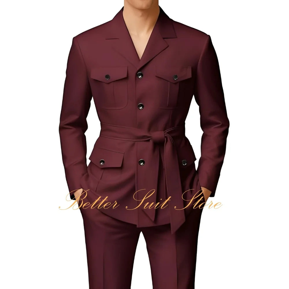 Ternos Slim-Fit Estilo Chinês
