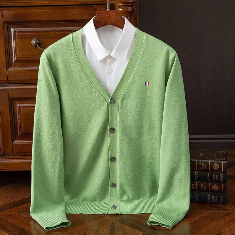 Cardigan malha de caxemira