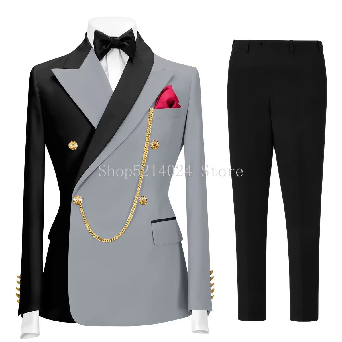 Terno Formal Slim-Fit de Botão Duplo