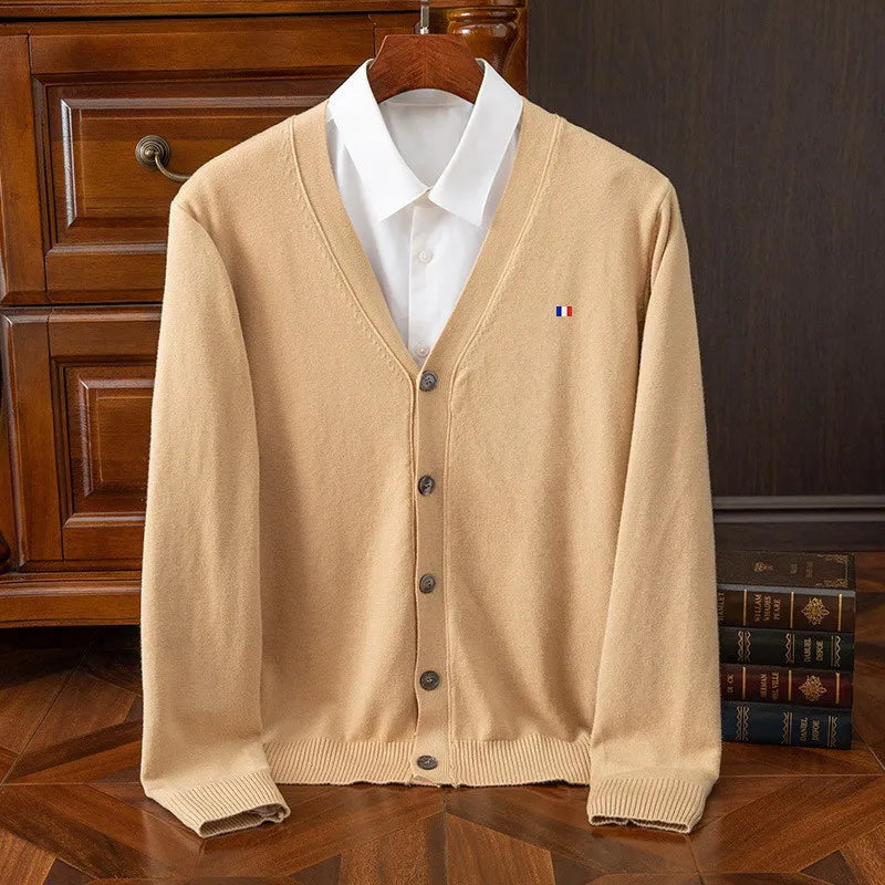 Cardigan malha de caxemira
