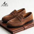 Sapatos Clássicos de Camurça Slip-On Loafers