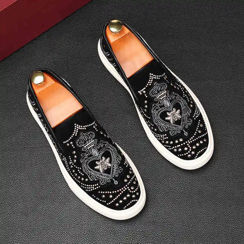 Ténis Casuais Rock Punk Loafers