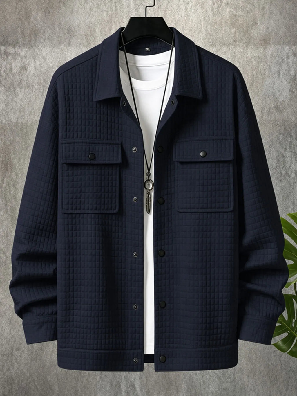 Jaqueta Casual Masculina em Xadrez