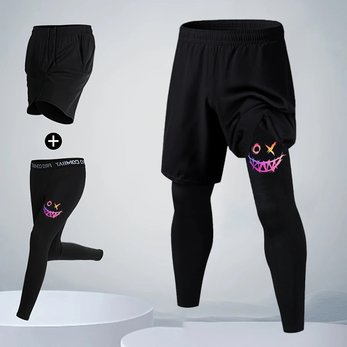 Calças de treinamento de fitness calças de compressão de corrida dos homens secagem rápida ginásio treino leggings masculino esporte inferior