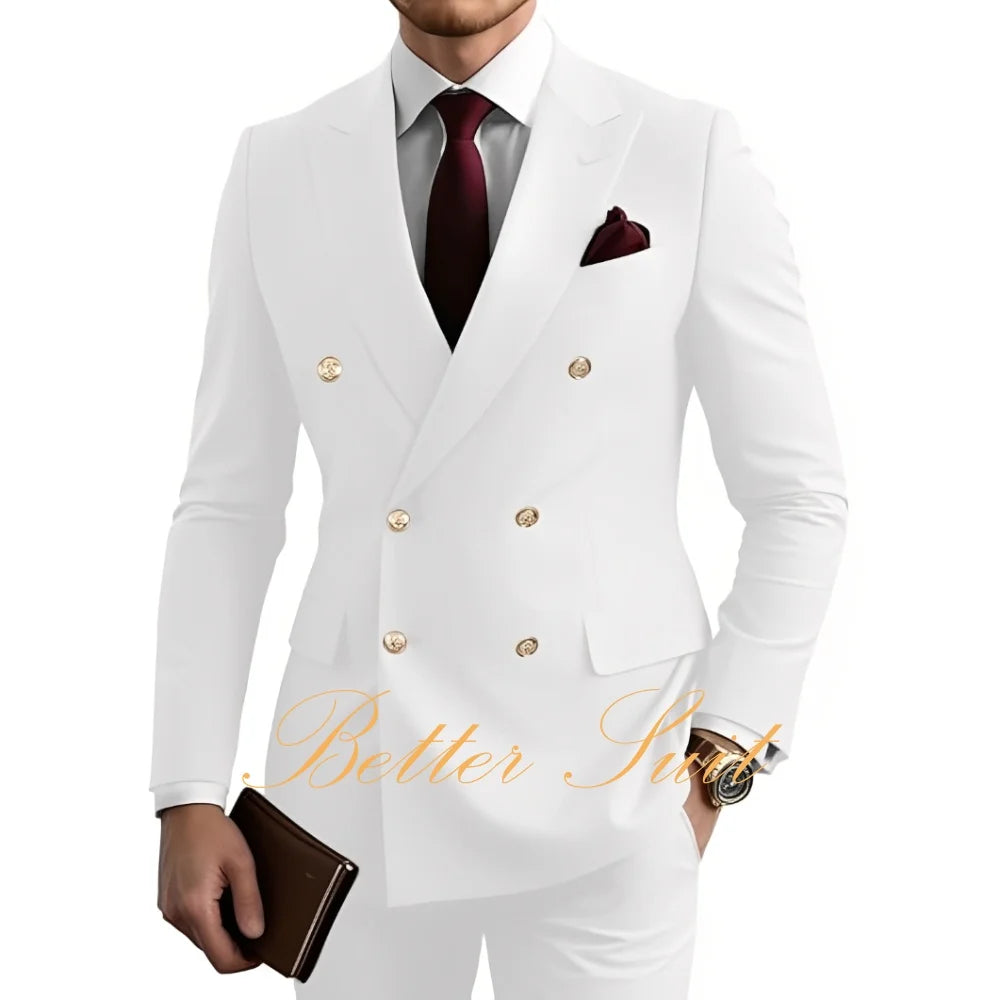 Terno Formal Slim-Fit com Blazer Duplo Breasted