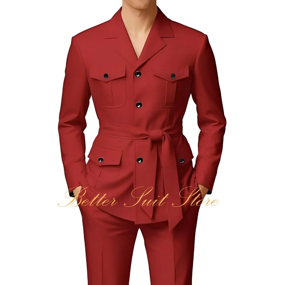 Ternos Slim-Fit Estilo Chinês