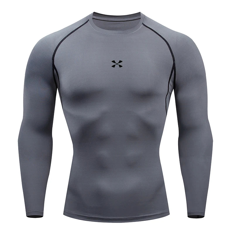 Camisa de compressão t dos homens verão roupas esportivas correndo camiseta elástica secagem rápida esporte topos t atlético ginásio treino camisas
