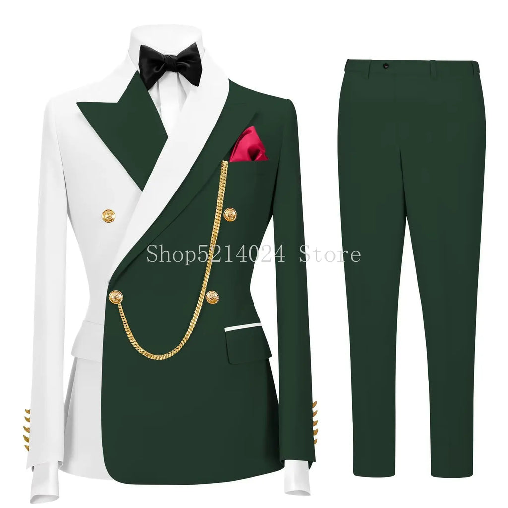 Terno Formal Slim-Fit de Botão Duplo