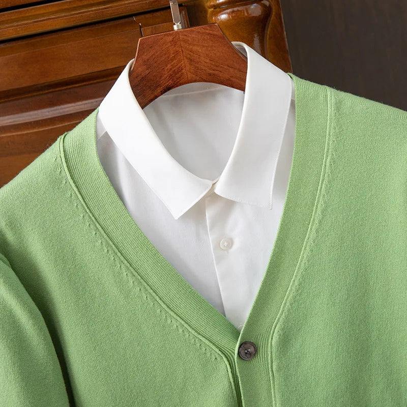 Cardigan malha de caxemira