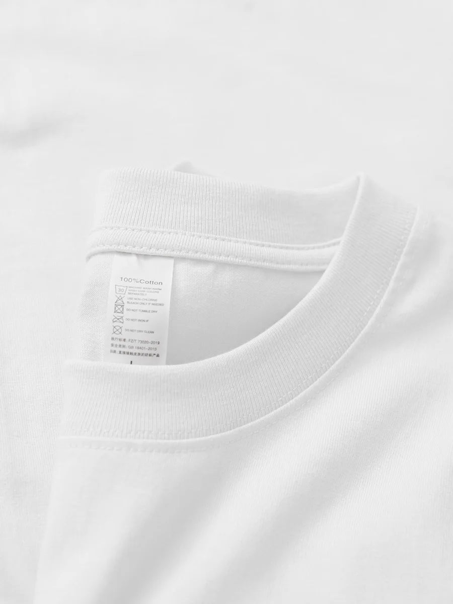 T-shirt oversized algodão manga curta
