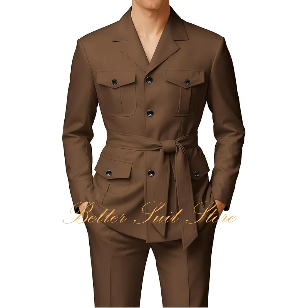 Ternos Slim-Fit Estilo Chinês