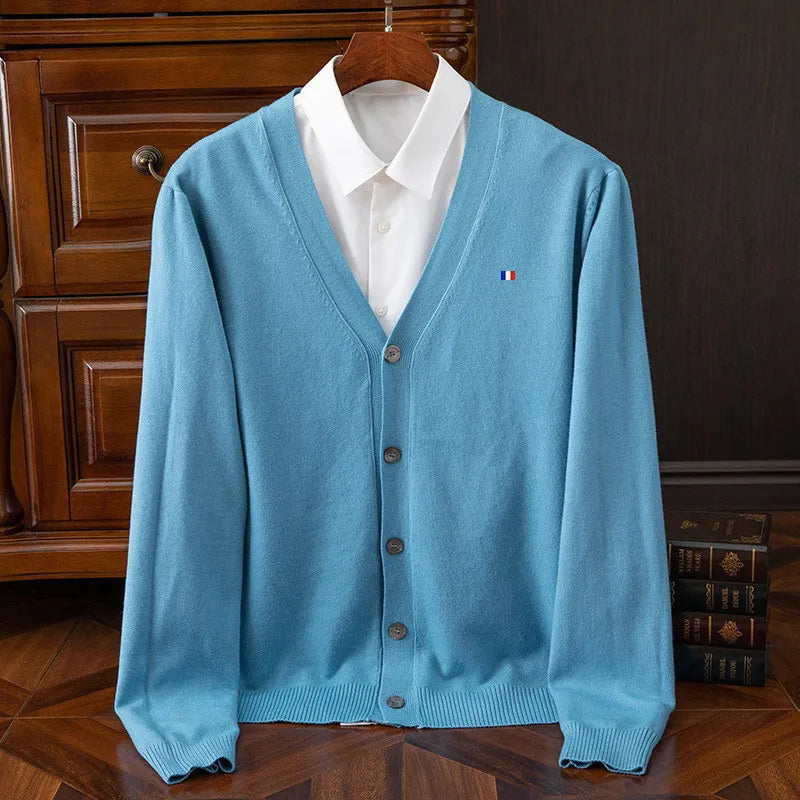 Cardigan malha de caxemira