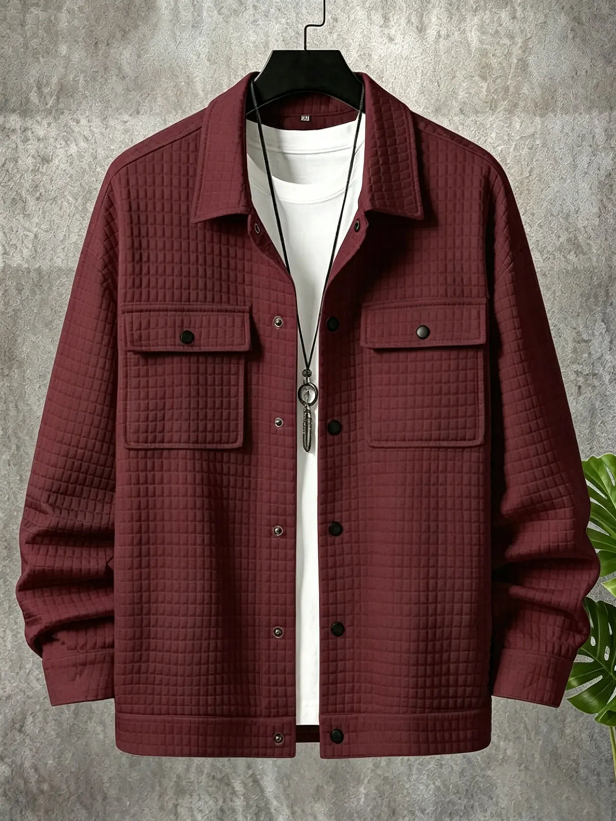 Jaqueta Casual Masculina em Xadrez