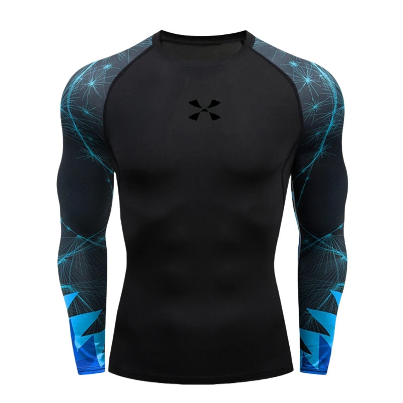 Cody Lundin Camiseta masculina de compressão para academia, camiseta de natação por atacado, roupa de ginástica slim fit compressão de proteção contra queimaduras