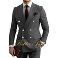 Terno Formal Slim-Fit com Blazer Duplo Breasted
