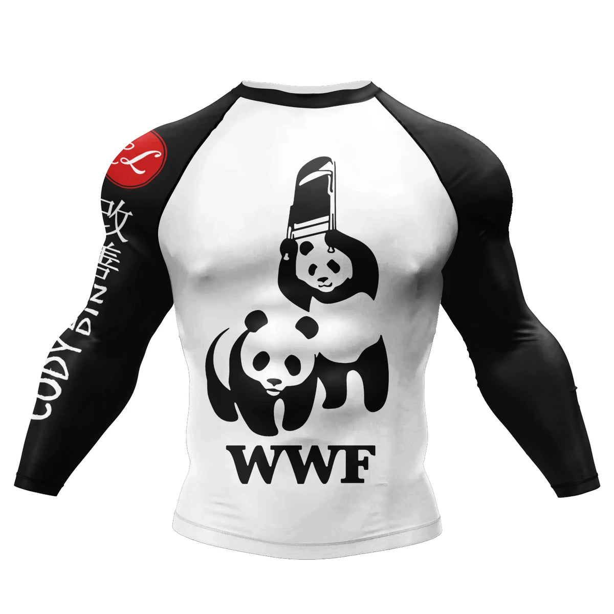 Camiseta de Compressão Masculina Cody Lundin para Academia, Rashguard de Manga Longa com Sublimação, Jersey Personalizado para BJJ Jiu Jitsu e Boxe