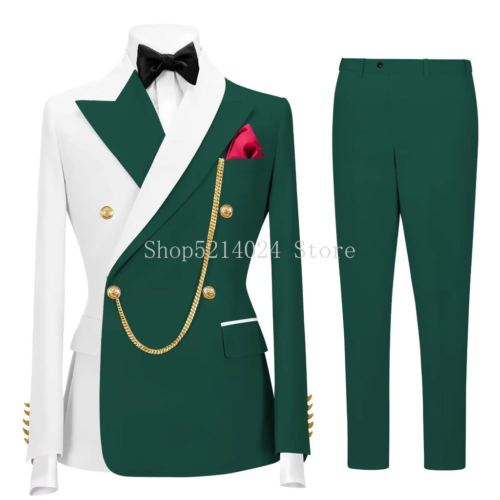 Terno Formal Slim-Fit de Botão Duplo