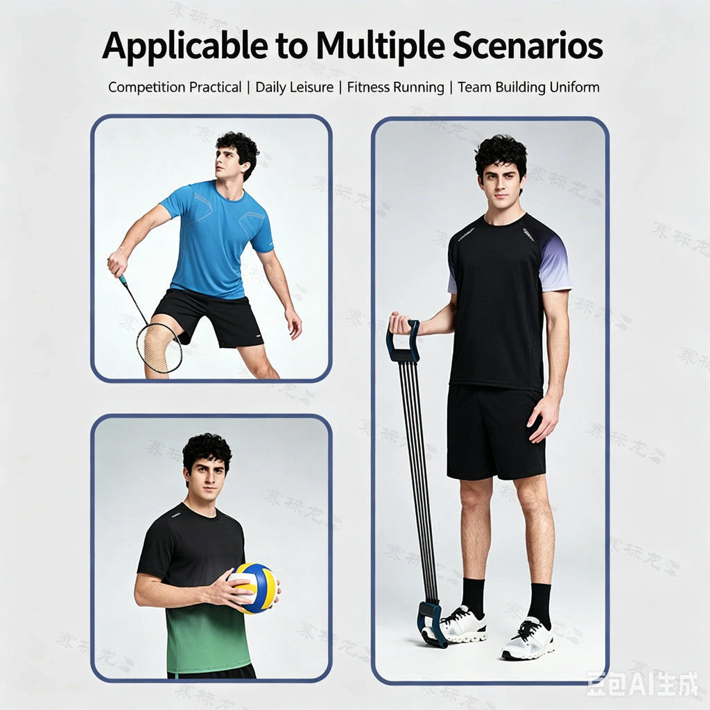 Roupas de Fitness em Tecido de Seda Gelada, Camiseta de Secagem Rápida para Homens, Conjunto de Camiseta de Manga Curta e Shorts para Treino Esportivo