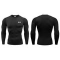 Camisas de compressão dos homens primavera manga longa roupas esportivas treinamento exercício camiseta elástica secagem rápida esporte topos ginásio camisas de treino