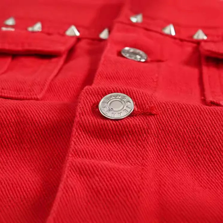 Colete Jeans de Lapela com Abotoamento Simples